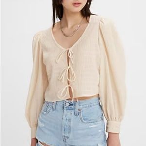 Levi's Fawn Tie Blouse